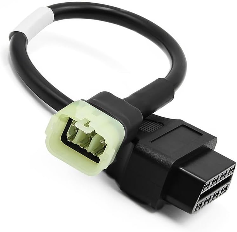 Goliton 6 Pin to 16 Pin Diagnostic Cable Adapter Compatible for Kawasaki Motorcycle Motorbikes to Kline/Can Bus Motorcycle OBD Diagnostic Scanner Reader image number 4