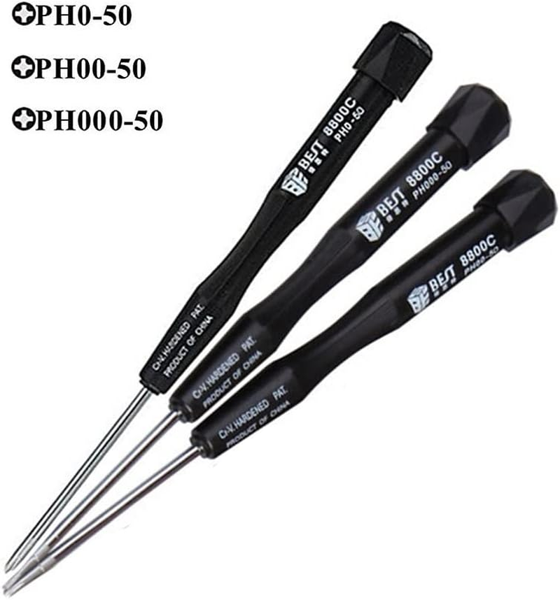 3 Piece Phillips Screwdriver Set, PH0 PH00 PH000 Precision Screwdriver with Non-Slip Plastic Handle - Ideal for Smartphones, Tablets, Laptop, PC image number 5