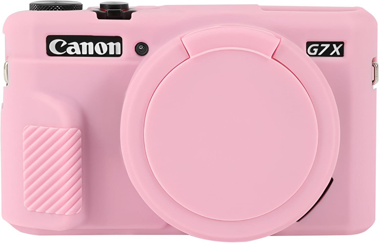 Canboc Protective Case for Canon Powershot G7X Mark II Digital Camera, G7 X Mark II Soft Silicone Cover with Removable Lens Cover, Black (Case Only)