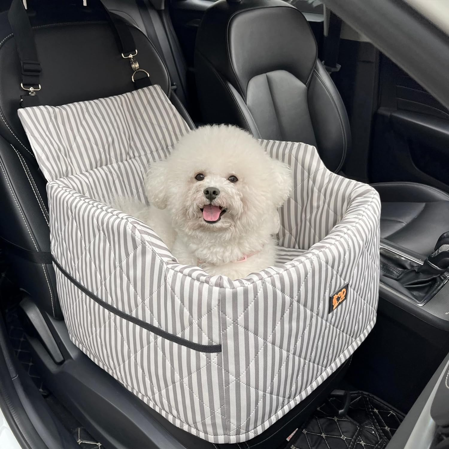Dog Car Seat for Small Medium Dogs, Pet Safety Booster Seat, Dog Seat Travel Bed with Safety Leash, Sofa Pet Bed,Disassembled for Easy,17.7In*17.7In*12.2In (M) image number 1