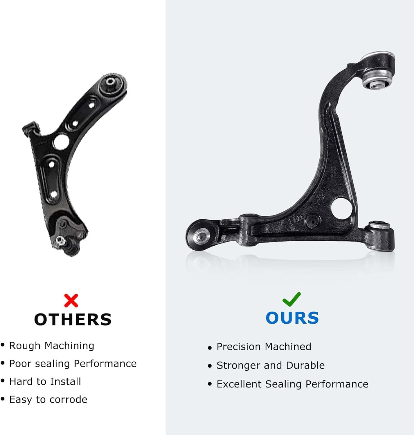 2Pcs Front Lower Control Arms with Ball Joint Bushing Set Replacement for Ford Falcon AU 2 BA BF XR6 XR8 2000-2008 Sedan Wagon Ute Left and Right Side image number 2