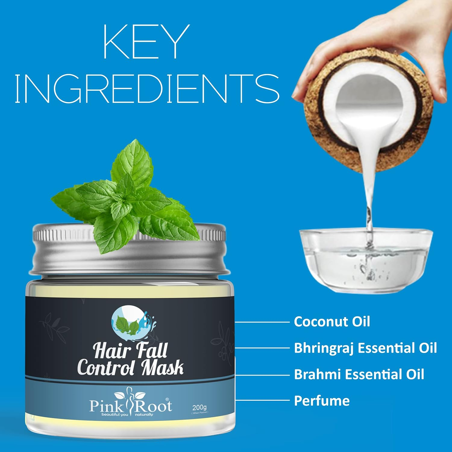 Pink Root Hair Fall Control Hair Mask 200Gm image number 3