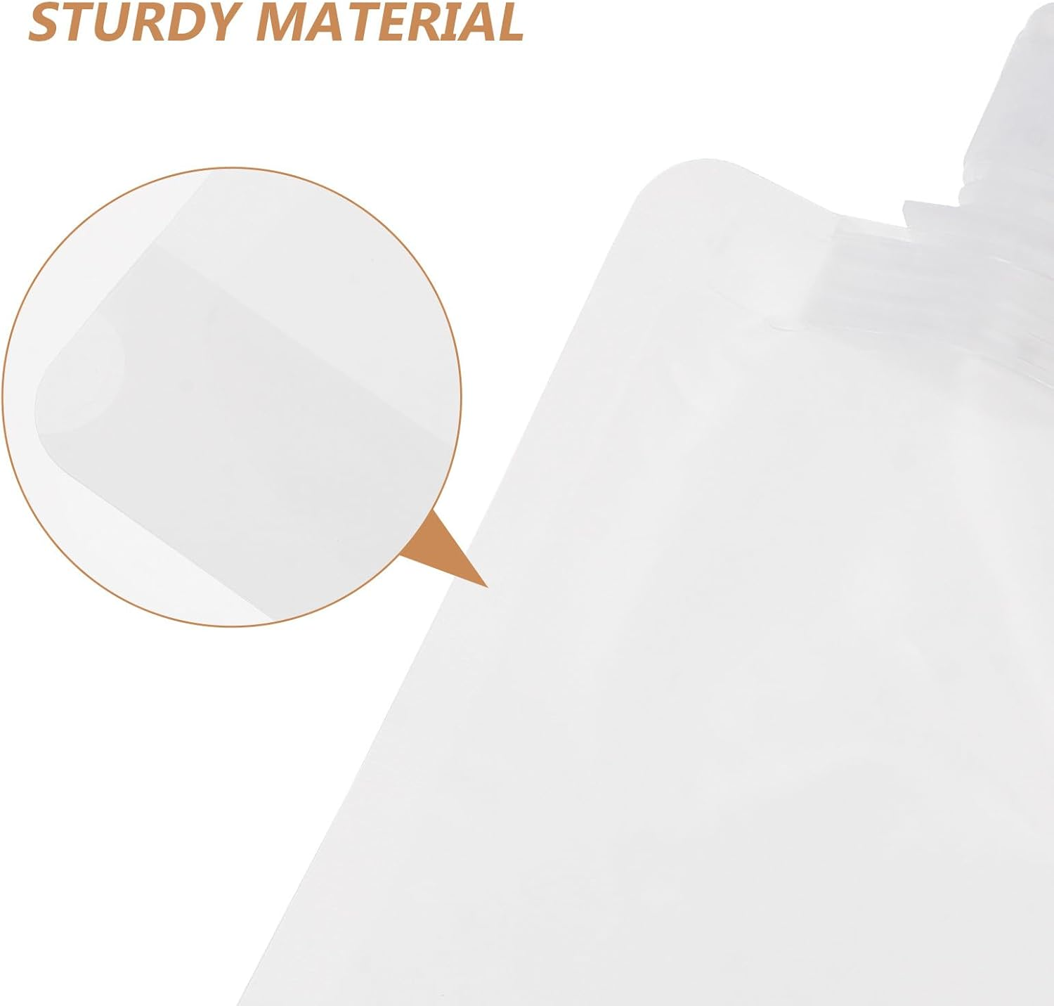 GALPADA 12Pcs 100ML Leakproof Travel Lotion Pouches with Flip Cap, Portable Refillable Squeezable Cosmetic Containers for Toiletries and Shampoo, White Self-Standing Bags for Travel And