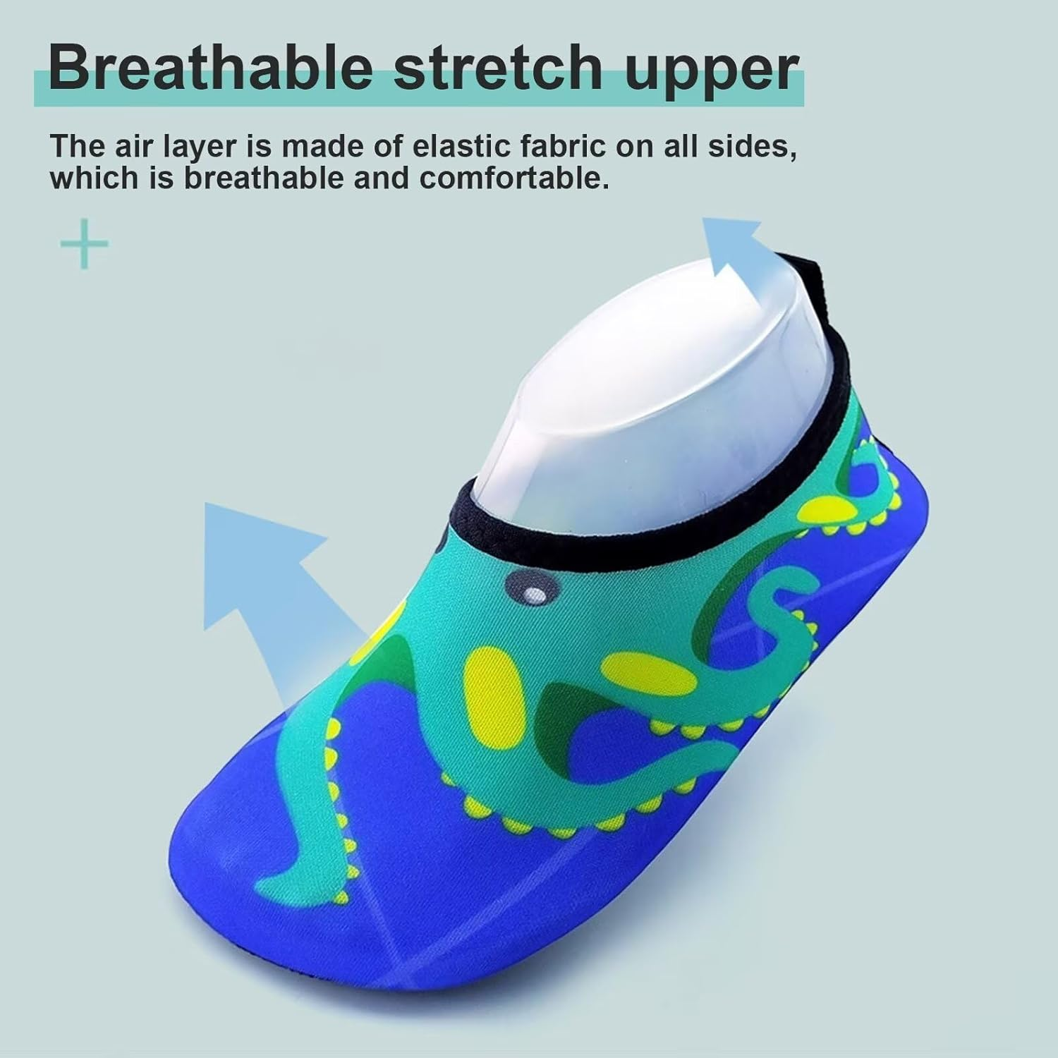 ZVCXOE Water Shoes Barefoot Aqua Socks Quick-Dry Adult Swim Shoes Non Slip Shoes Aqua Socks Barefoot Slip-On for Beach Lake Pool Hiking Surfing Kayaking Camping Women Men image number 6