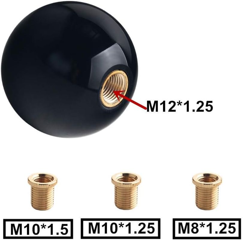 DEWHEL Fing Fast Shift Knob 5 Speed Short Throw Shifter M12X1.25 M10X1.5 M10X1.25 M8X1.25 Black image number 3