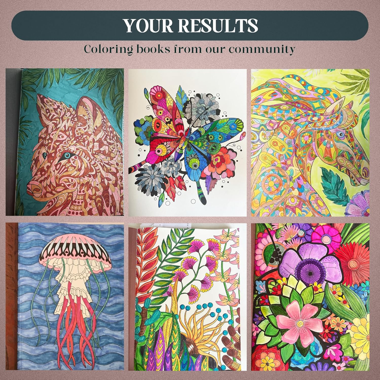 BIROYAL A4 Adult Colouring Book for Women &ndash; 100 Motifs Mindfulness Colouring Book with Personal Growth Prompts for Relaxation &ndash; Relaxation Gifts for Women image number 4