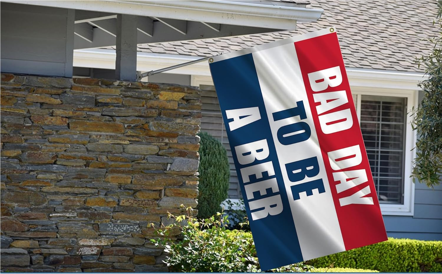 ANCONINE Bad Day to Be a Beer Flag 3X5Ft and Flags with 2 Brass Grommets, Durable Double Stitched and Premium Polyester. (3X5) image number 3