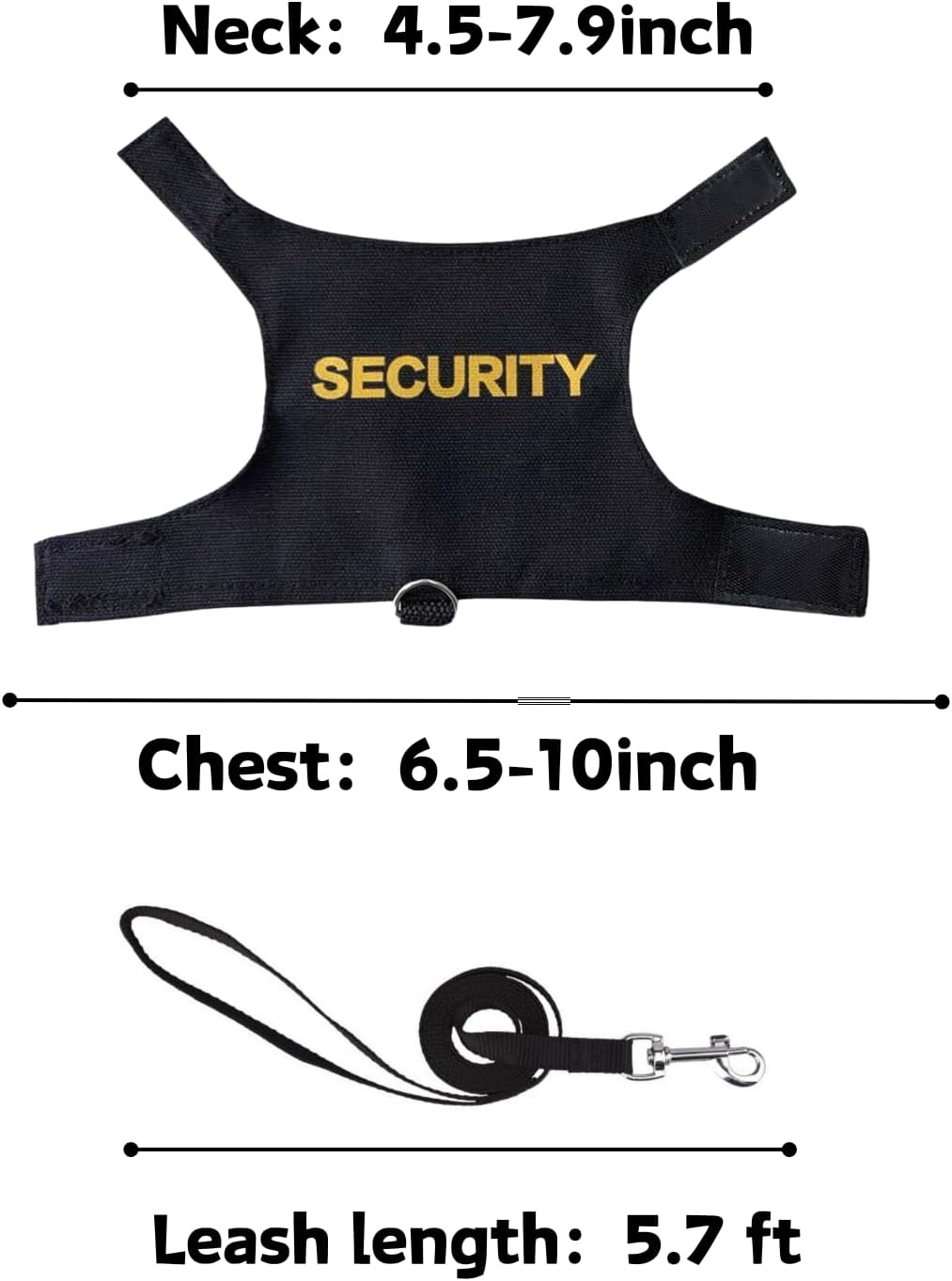 Bearded Dragon Harness and Leash Set - Adjustable Lizard Traction Rope Escape Proof Outdoor Walking Training Leash Reptile Security Costume Accessories for Bearded Dragon Lizard Small Pets (Black) image number 1