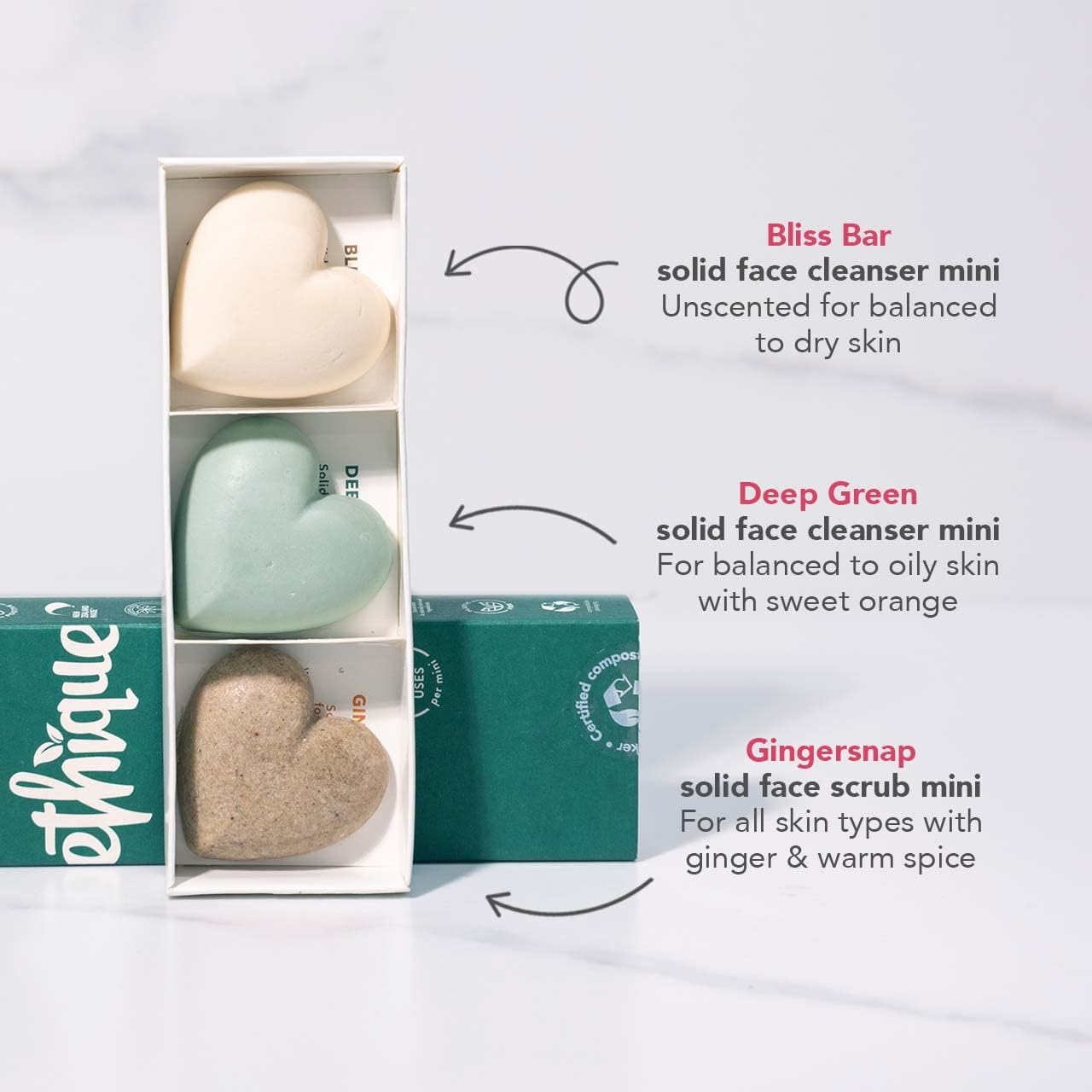 Luxurious Face Cleansing Trio Discovery Pack - 3 Pack - Ethique image number 1