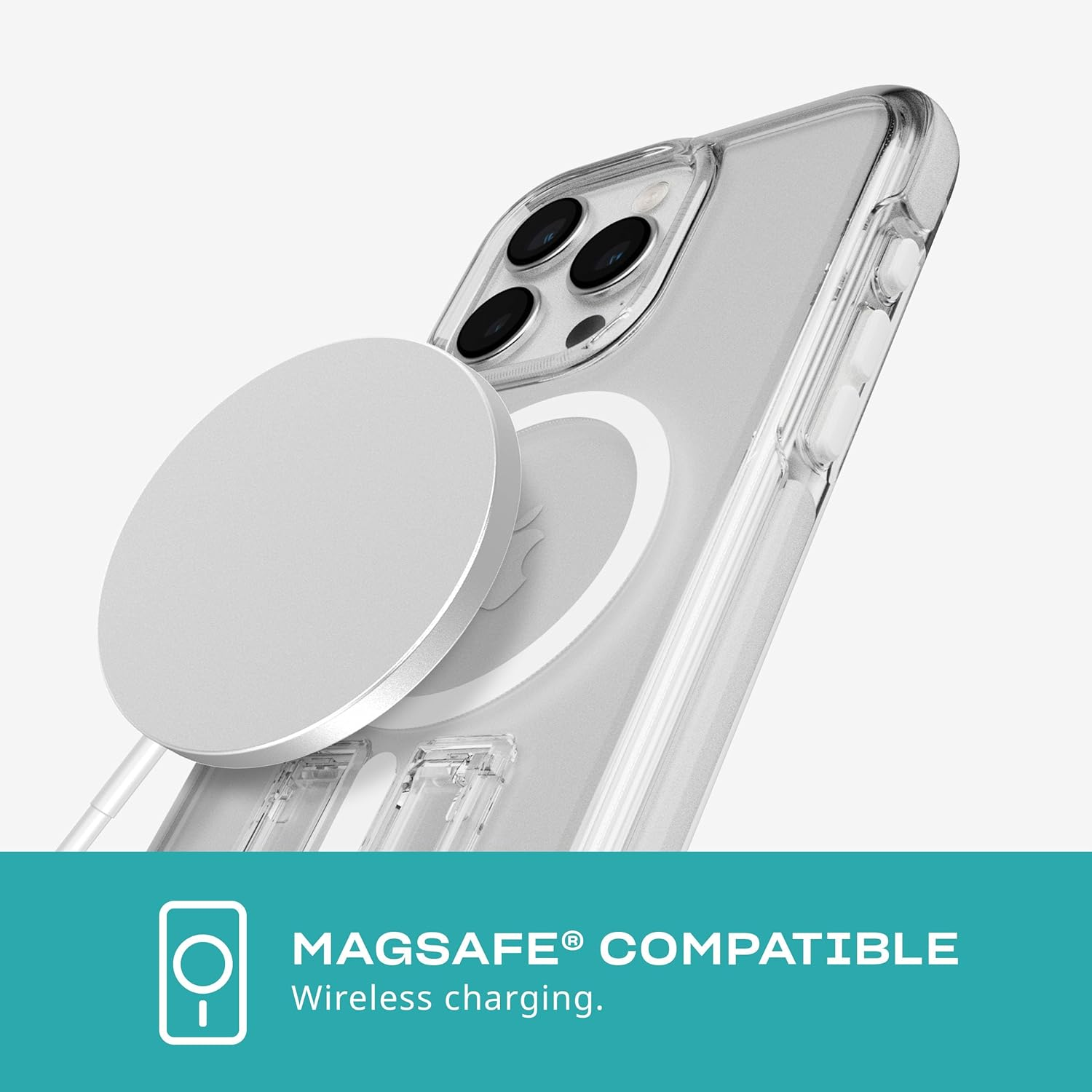 Tech21 Evocrystal Kick Case with Magsafe for Iphone 15 Pro Max, White image number 1