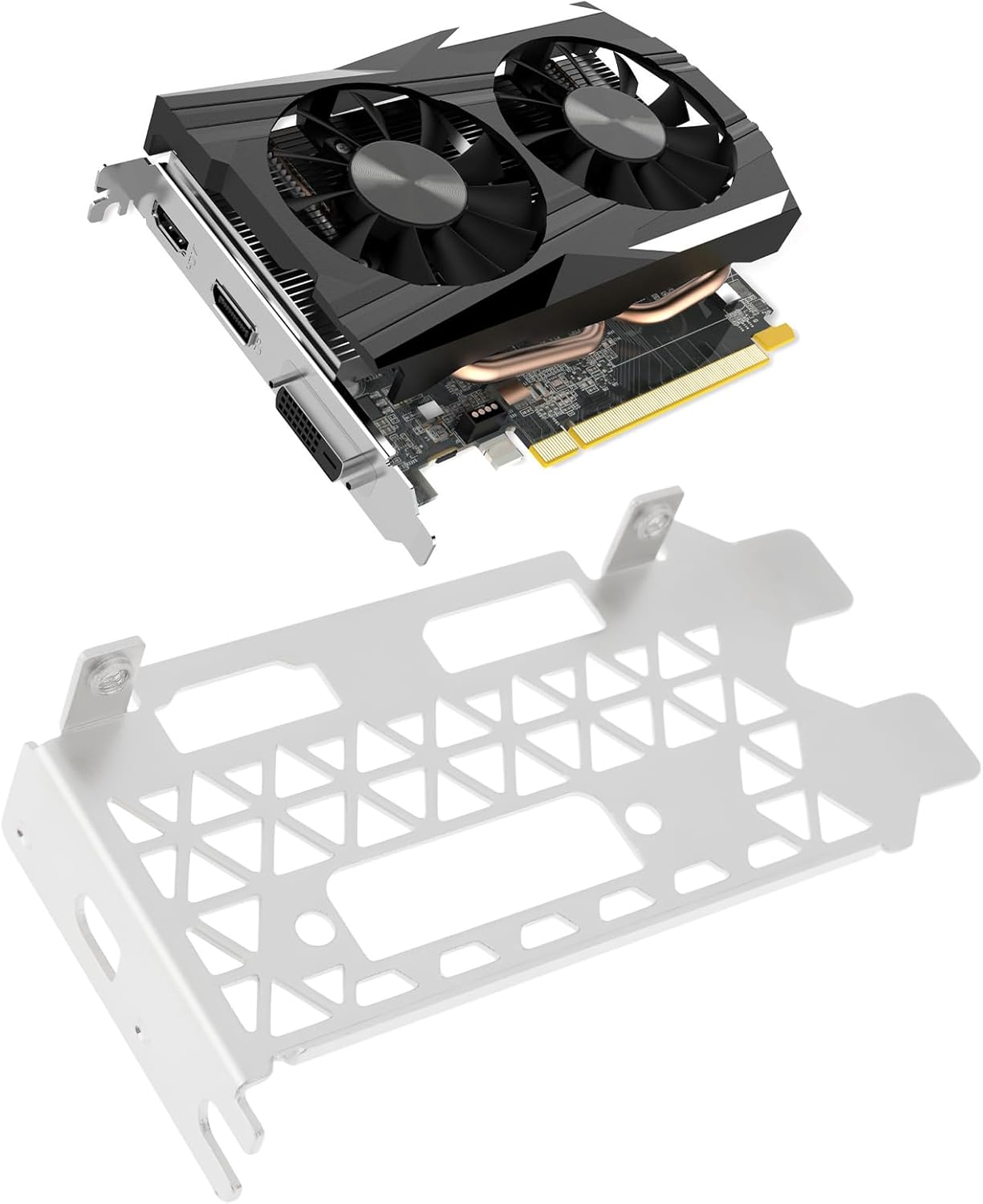 YINETTECH Low Profile Bracket 8Cm Compatible with ZOTAC GTX1050 Gtx1050Ti GTX1650 LP Graphics Video Card image number 6