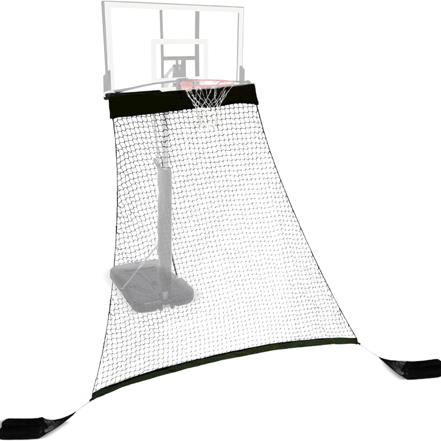 Hathaway Rebounder Basketball Return System for Shooting Practice with Heavy Duty Polyester Net Black, 120" L X 60" W X 108" H image number 5