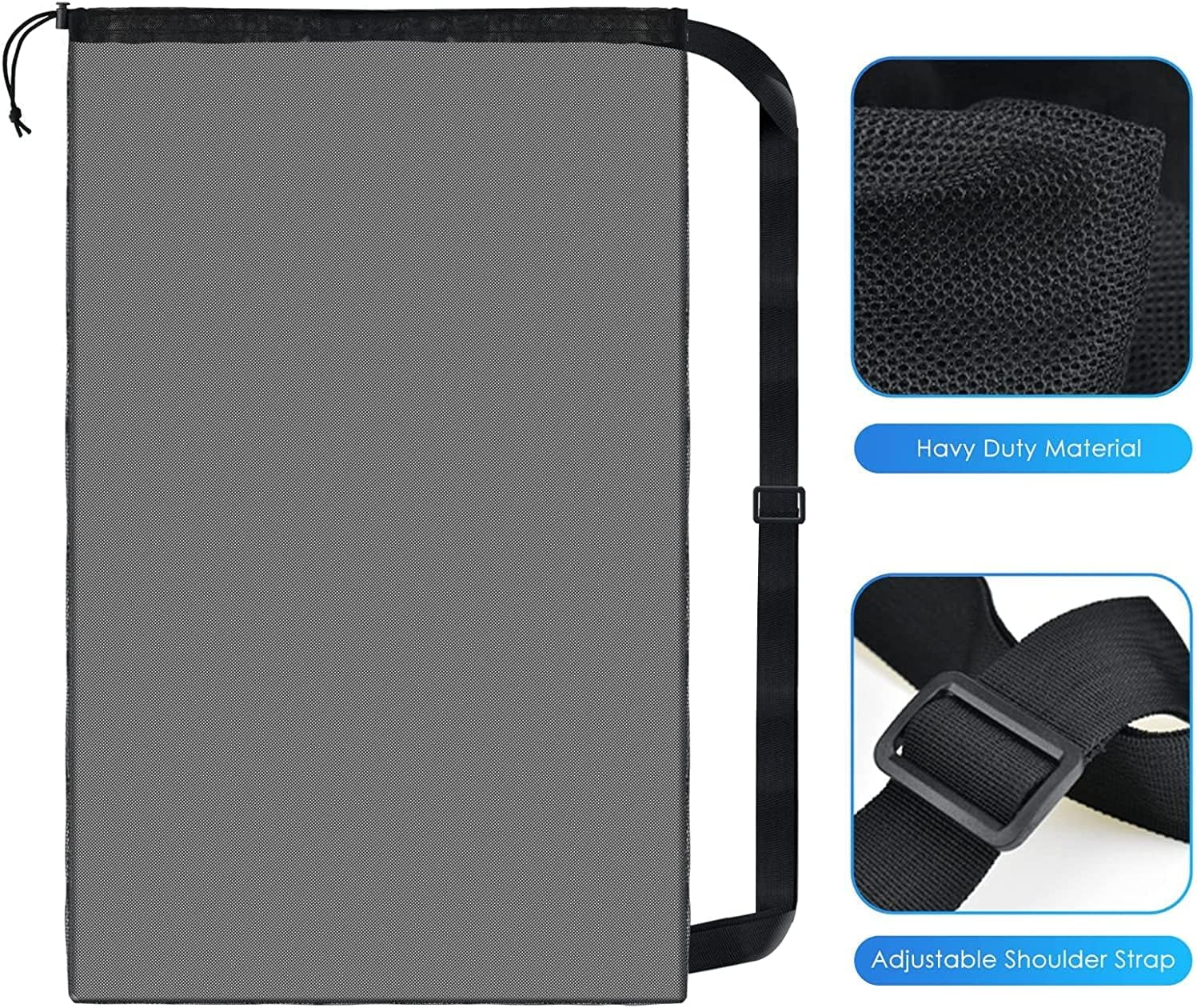 BROTOU Extra Large Sports Ball Bag Mesh, Basketball Bags Team Balls, Adjustable Shoulder Strap, Team Work Ball Bags for Holding Soccer, Football, Volleyball, Swimming Gear (30&rdquo; X 40&rdquo;)