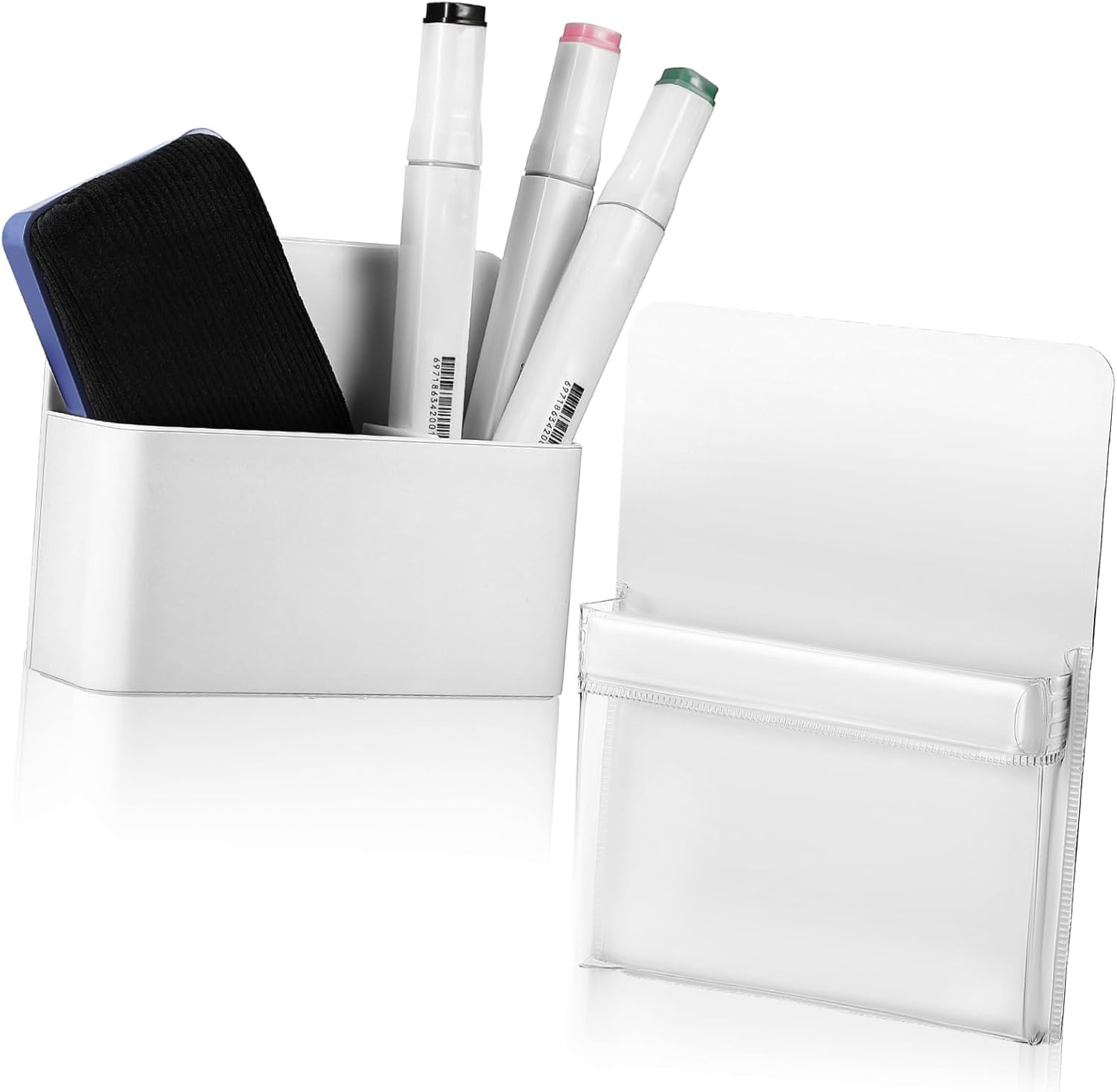 COOPHYA Pencil Holder Whiteboard Marker Holder Magnetic Whiteboard Supply Organizer for School Classroom Desk Accessories image number 2