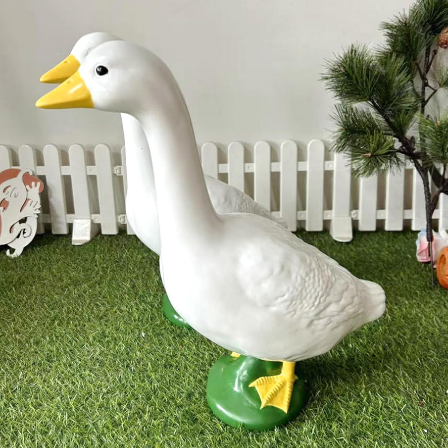 Garden Goose Statue Large, Resin Goose Sculpture Decor, Oorch Goose for Garden Yard Outdoor, 17" H image number 3