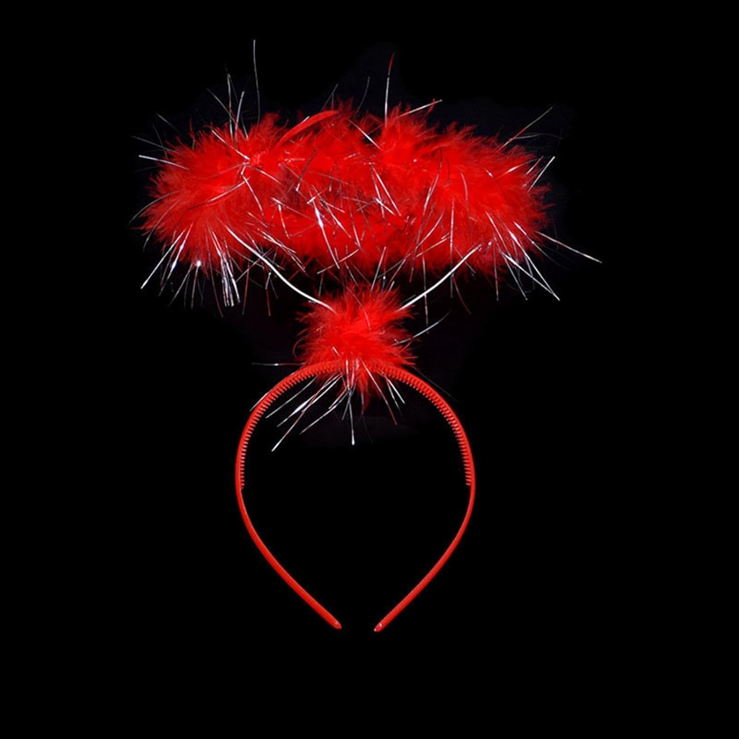 Ｓｉｍｈｏａ Red Angel Halo Headband, Hair Accessories, Angel Costume Accessories, Feather Halo Hairband for Party Teens