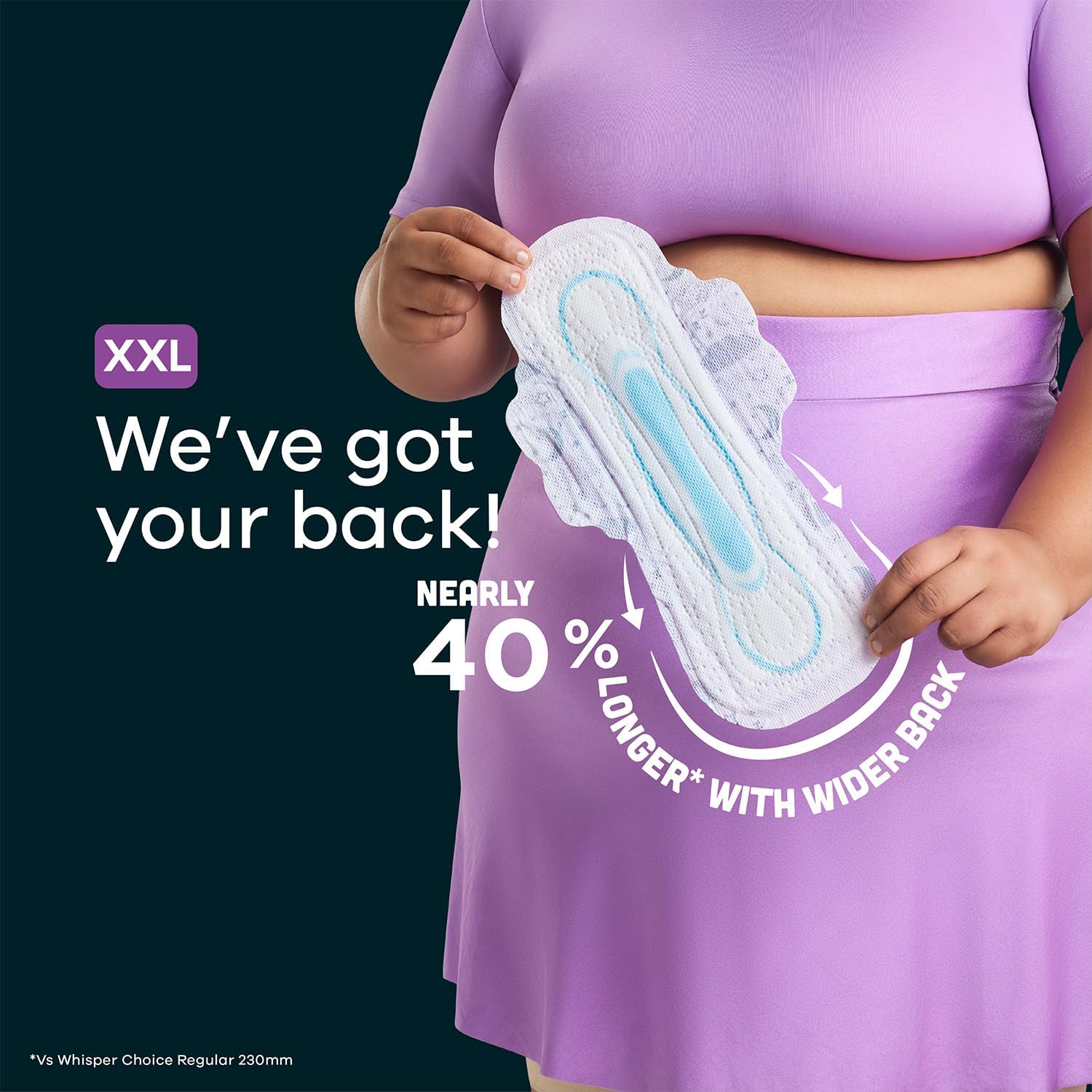 Whisper Ultra Night Sanitary Pads for Women, XL+ 30 Napkins image number 1