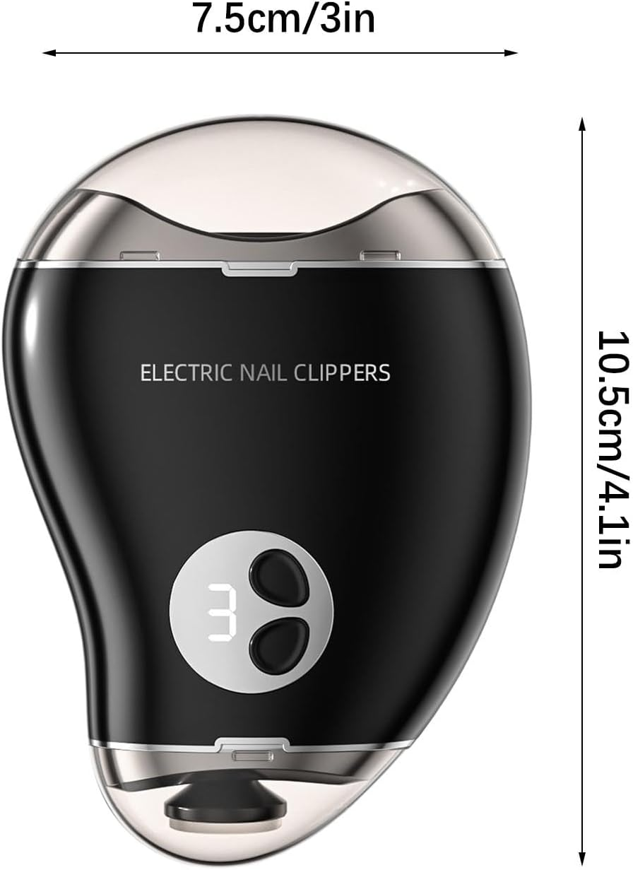 Double Head Nail Clippers - Electric Mango Nail Clippers | Safe 3 Speed Nail Trimmer for Adults and , Effective Nail Care and Cutting Tool for Home, Soft And - White. image number 2