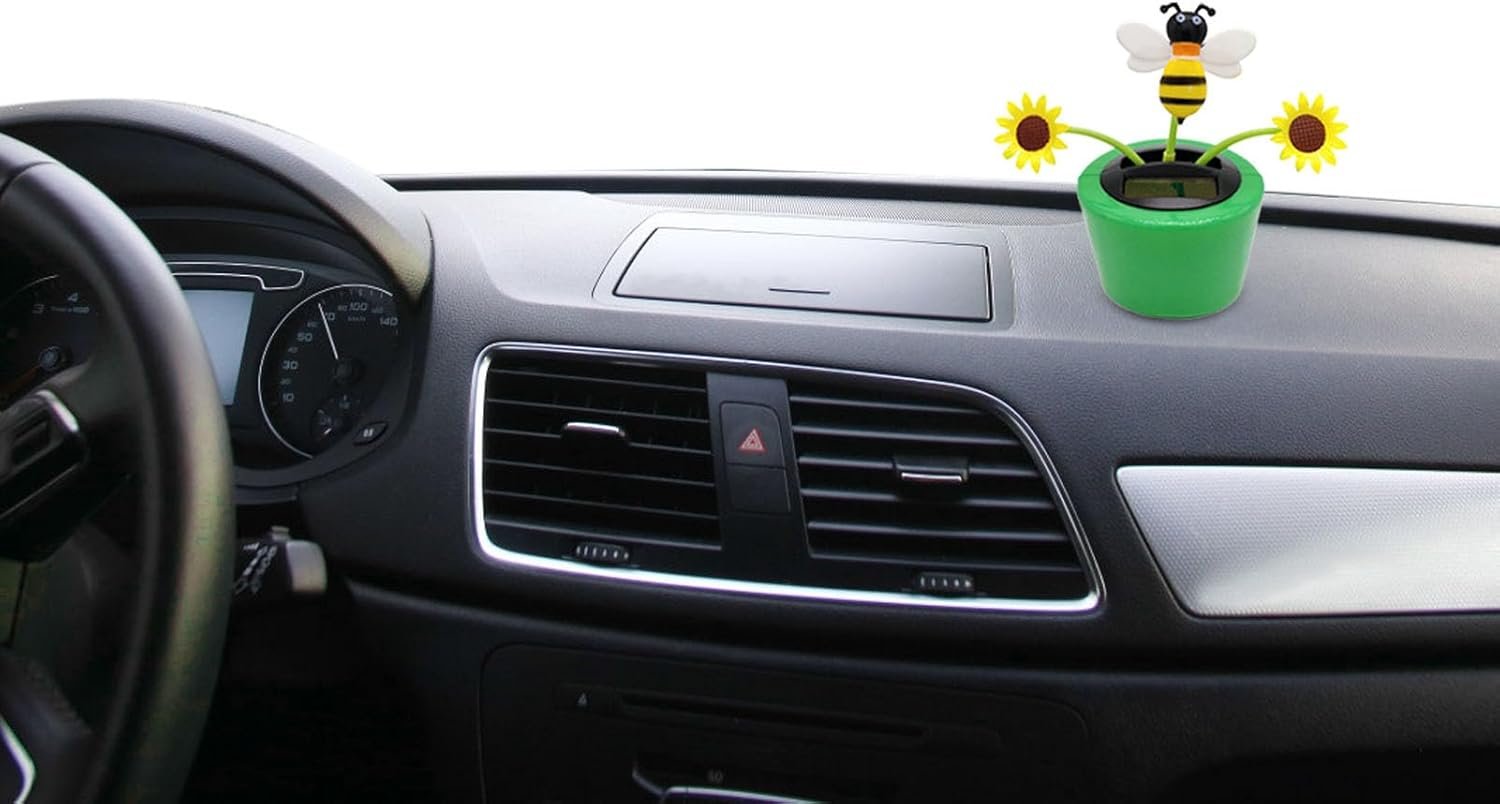 Shaking Head Car Ornaments - Solar Toy Sunflower, Happy Dancing Sunflower Toy | Solar-Powered Flower Ornament, Solar Energy Dancing Flower, Car Dashboard Decoration, Perfect for Home, Bedroom Decor image number 4