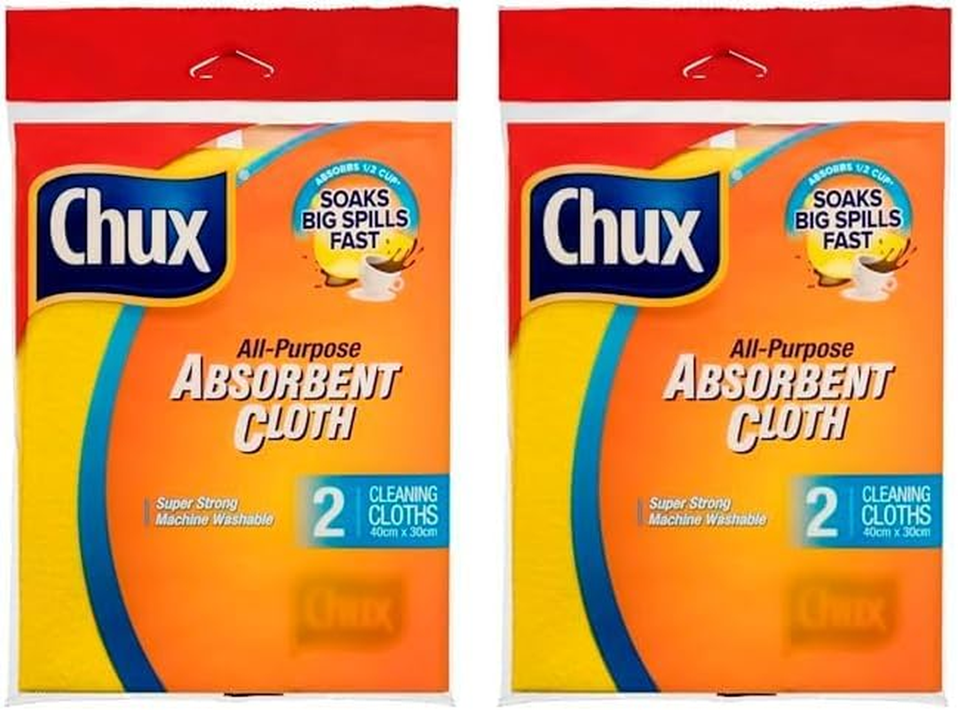 Chux All Purpose Absorbent Cloth, Reusable, Strong, and Machine Washable, 2 Count (Pack of 2) image number 2