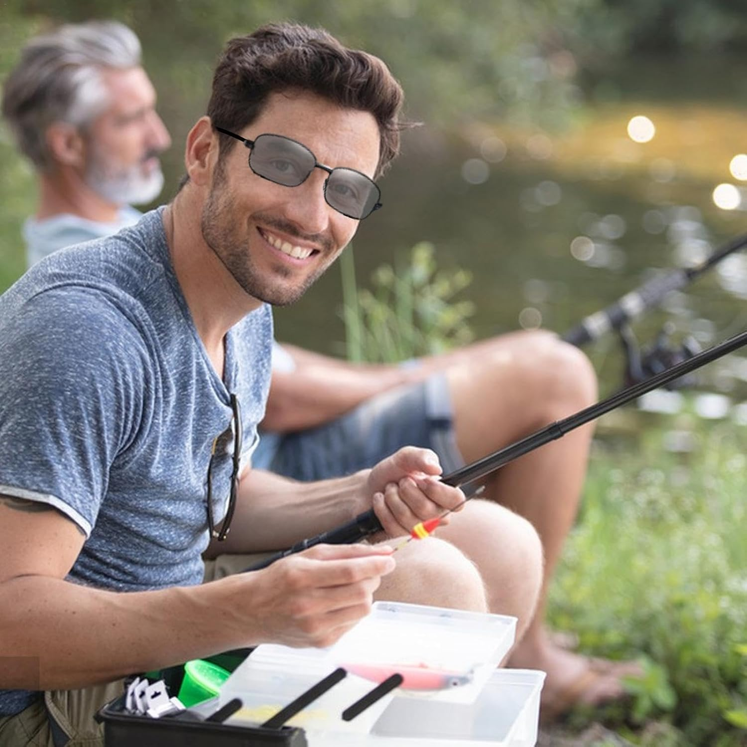 Golf Sunglasses for Men, Fishing Sunglasses for Men, Men'S Sunglasses with Polarised Photochromic Lenses - Effective Anti-Slip Sunglasses for Men, Polarised, UV Protection for Outd