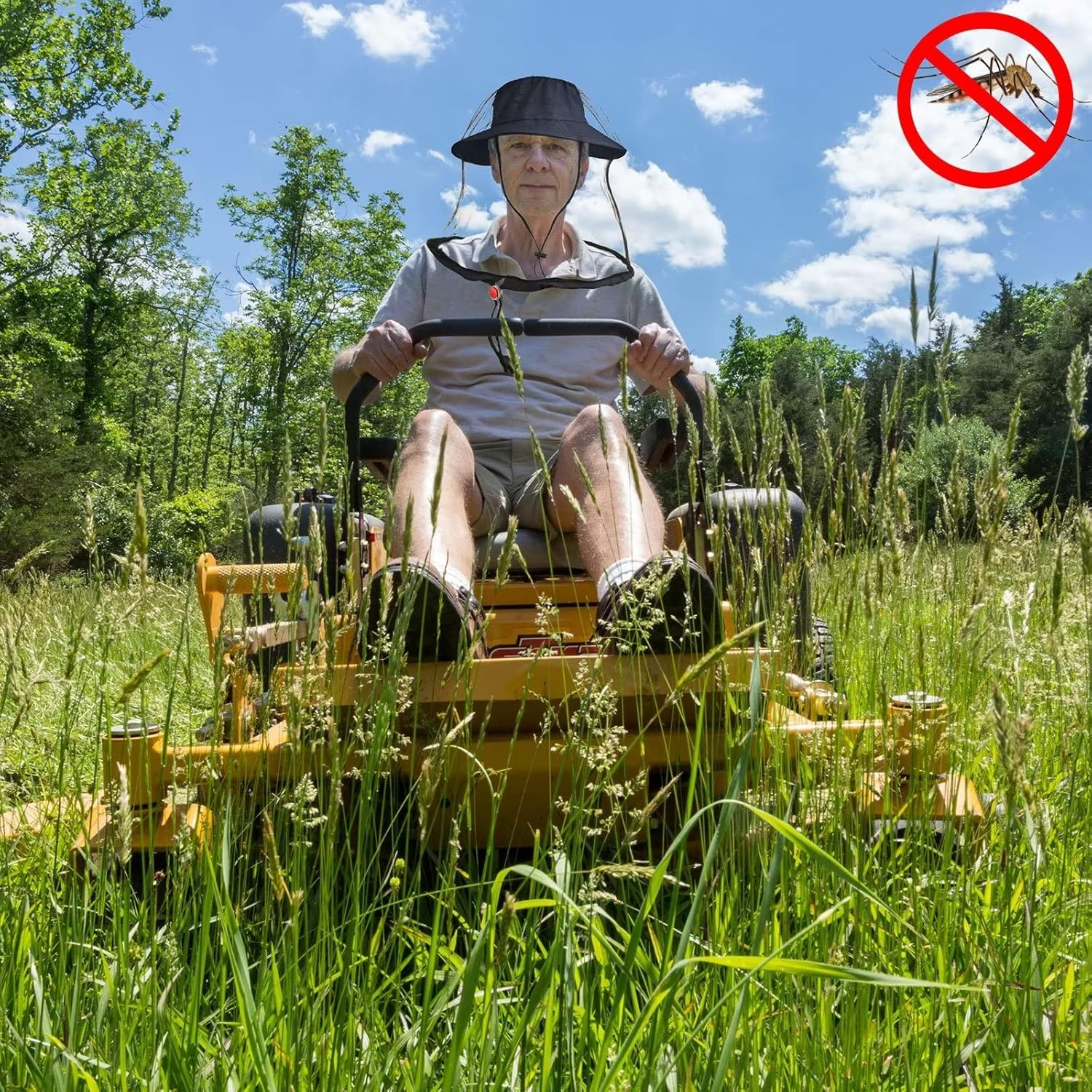 G GIEPHT 2 Pack Mosquito Head Net Mesh for Hiking & Outdoors,Bug Netting over Hat Adults Fishing,Insect Shield Protection Face Cover Mask Hood against Fly Midge Gnat, Black, Large image number 5