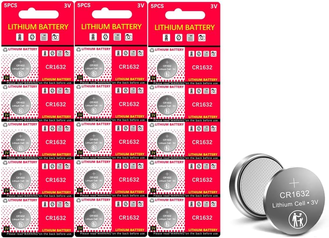 15Pack CR1632 3V Lithium Battery CR 1632 3V Lithium Battery Retail Pack Compliant with Coin Battery Safety Standards 2020 image number 1
