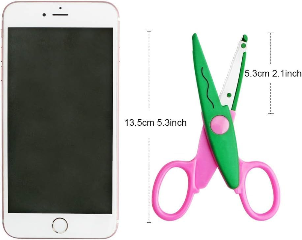 HENWUBEI Decorative Paper Edge Scissor Set &ndash;5'' Colorful Paper Edger Scissors Great Forteachers, Crafts, Scrapbooking, DIY Projects and Crafts, Set of 6 (5Inch) image number 6