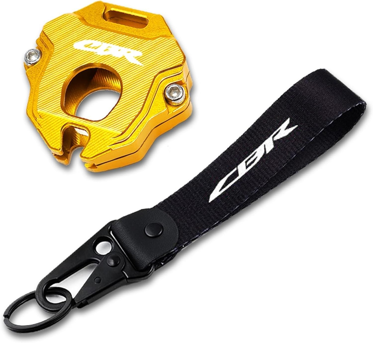 Zenaha Motorcycle CNC Key Case Cover Shell Keychain Compatible with CBR650R CBR600RR CBR1000RR CBR500R CBR600F CBR 650R 600RR 1000RR 250RR (Color : Keychain-White, Size : /)