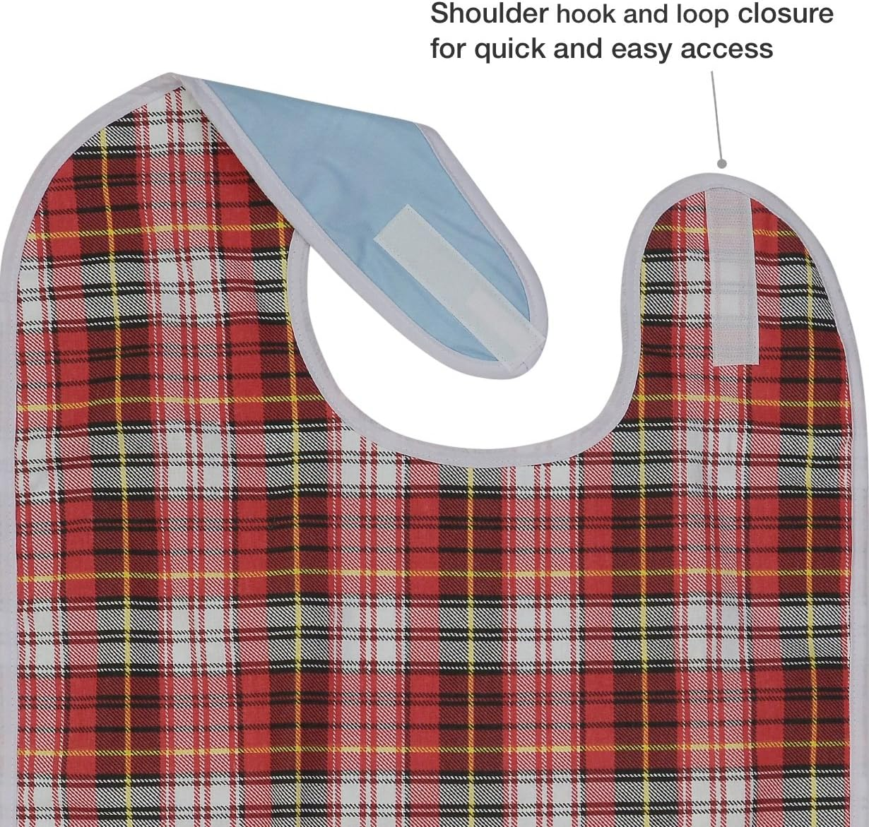 Modaliv 3-Pack Adult Bibs &ndash; Waterproof, Reusable Eating Aprons with Crumb Catcher, Machine Washable Clothing Protectors for Seniors, Elderly & Special Needs image number 4