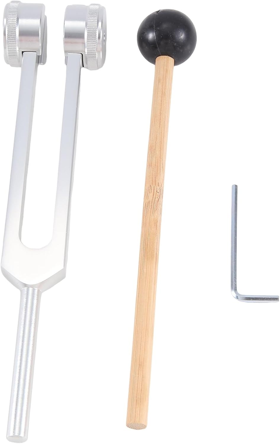 Veumoie 174 Hz Tuning Fork for Healing Repair Reliever Stress & Healing Musical Instrument with Silicone Hammer Tuning Fork Aluminum Alloy Tuning Fork Set 1Set