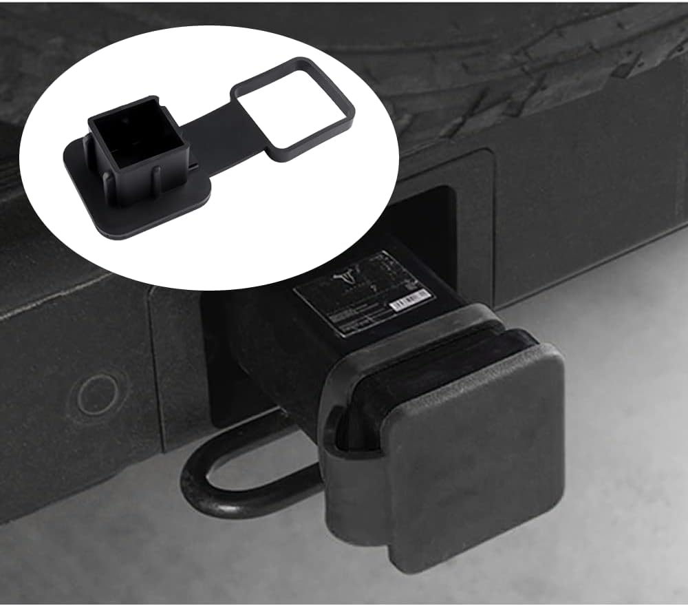 Universal Tow Hitch Cover Replacing 2&rdquo;Hitch - Rubber Dust Cap & Car Decorations - Trailer Hitch Cover Compatible with Toyota Ford Chevrolet Nissan Dodge Ram Class 3 III and 4 IV Receivers