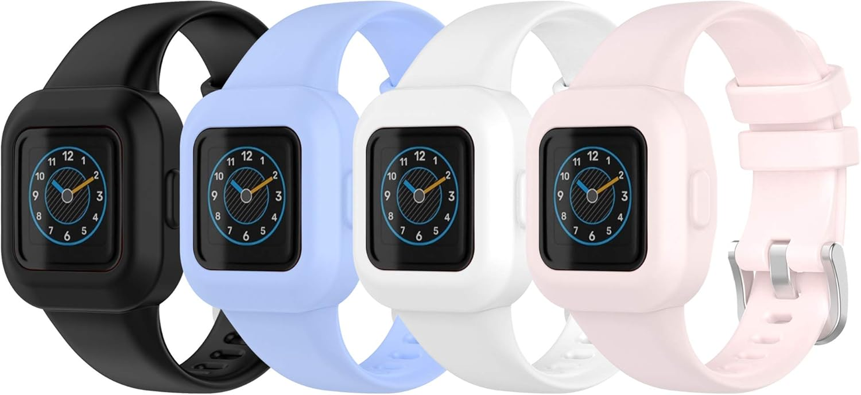 Intended for Garmin Vivofit Jr.3 Bands Intended for Kids Soft Silicone Bracelet Accessories Watch Band Repalcement Strap, Colorful Sport Wristbands Intended for Vivofit Jr.3 Intended for Boys Girls (4Colorsa) image number 4