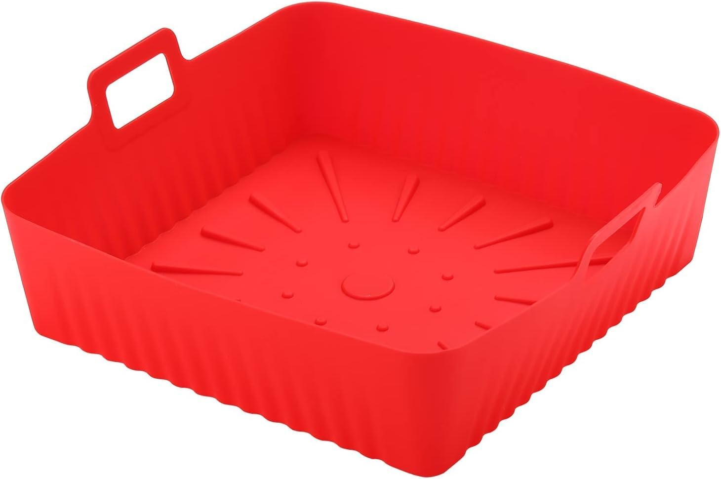 2 PCS Square Silicone Air Fryer Liners - 9 Inch Reusable Air Fryer Pot - Air Fryer Accessories - Air Fryer Inserts for 6 to 9 QT Oven Microwave Accessories image number 6