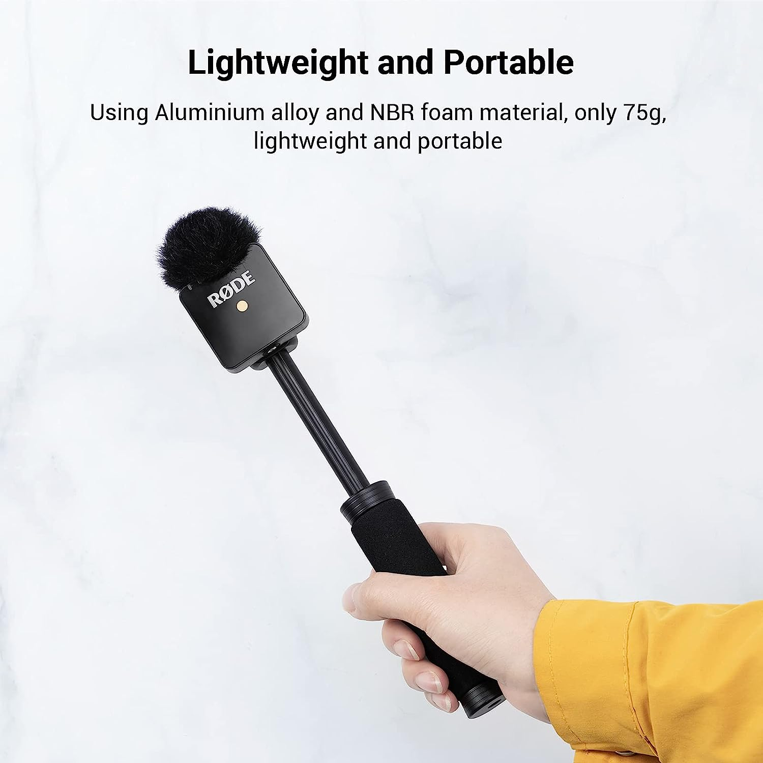 Smallrig Interview Microphone Handle, Stretchable Mic Handle for RODE Wireless Go, for DJI Mic, for Hollyland Lark 150, for Synco G1/A2 and Other Wireless Lavalier Microphones with Cold Shoe 3182 image number 6