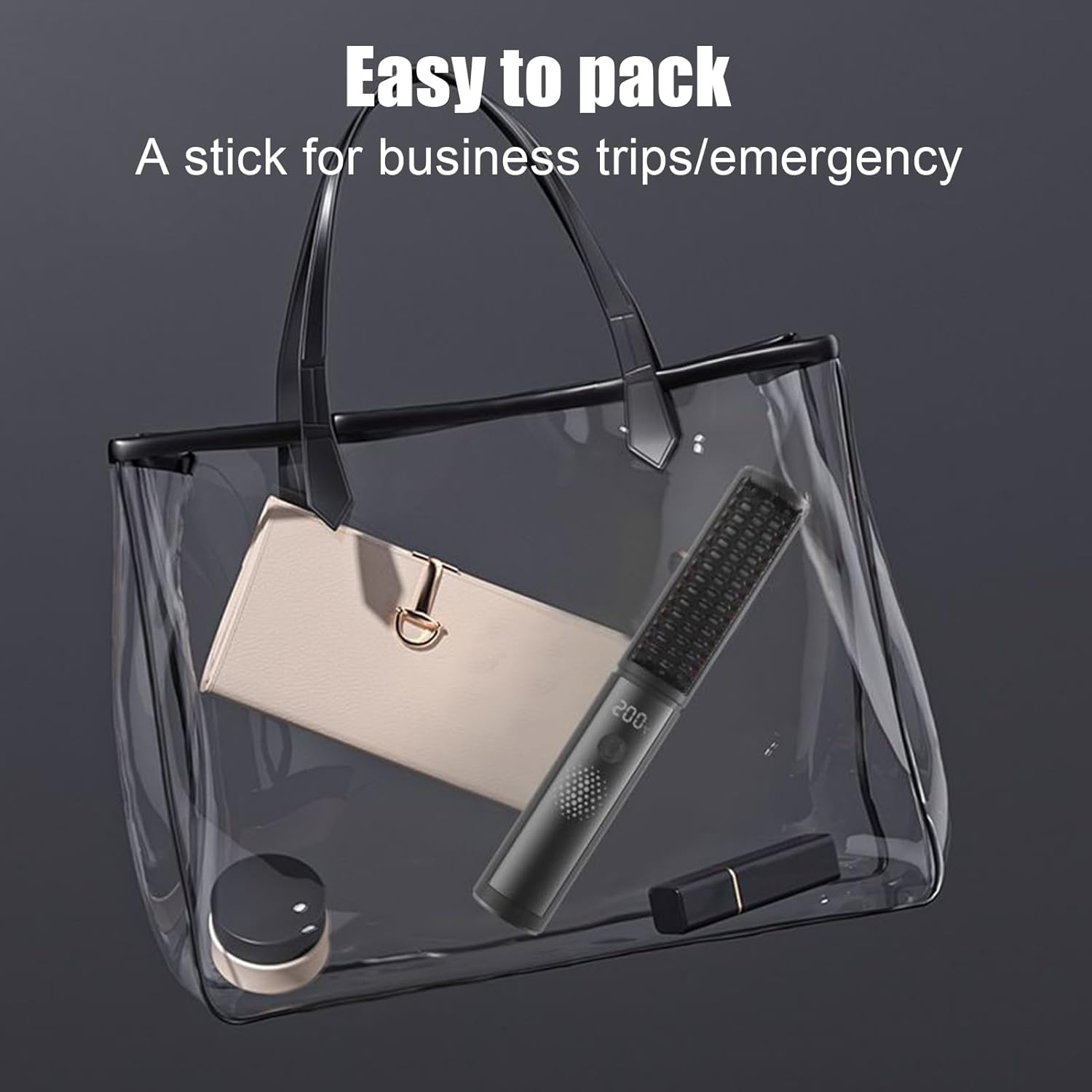 Hair Straightener Comb | Straightening Iron - 4 Temp Settings Styling Tools Fast Heating Flat Iron for Less Frizz More Shine Women Girls Home Travel Professional Salon image number 3