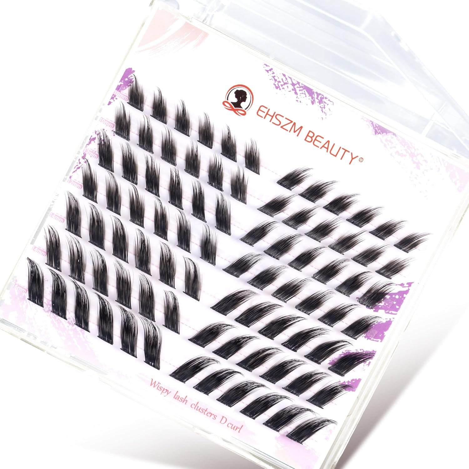 Upgraded,Cat Eye Lash Clusters 10-16Mm D Curl with No Plastic Feel,L Curl Lash Clusters,Ultra-Soft Individual Lashes with Thin Band/Long-Lasting and New Comfort, Mulan Style[Ehszm Beauty] image number 6