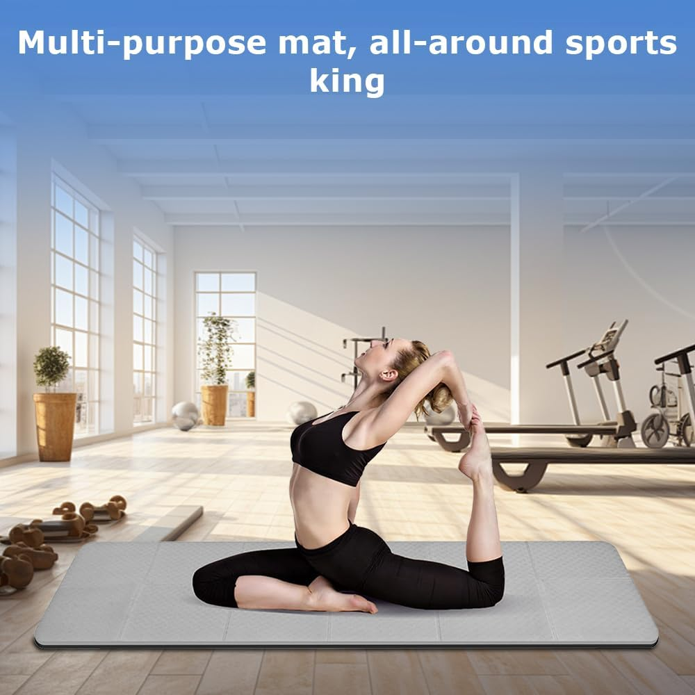 MOTRAIN Non Slip Exercise Mat,Fitness Pad/Foldable Yoga Mat 6Mm Extra Thick,Yoga Mat for Yoga Pilates,Cardio,Exercise Equipment image number 5