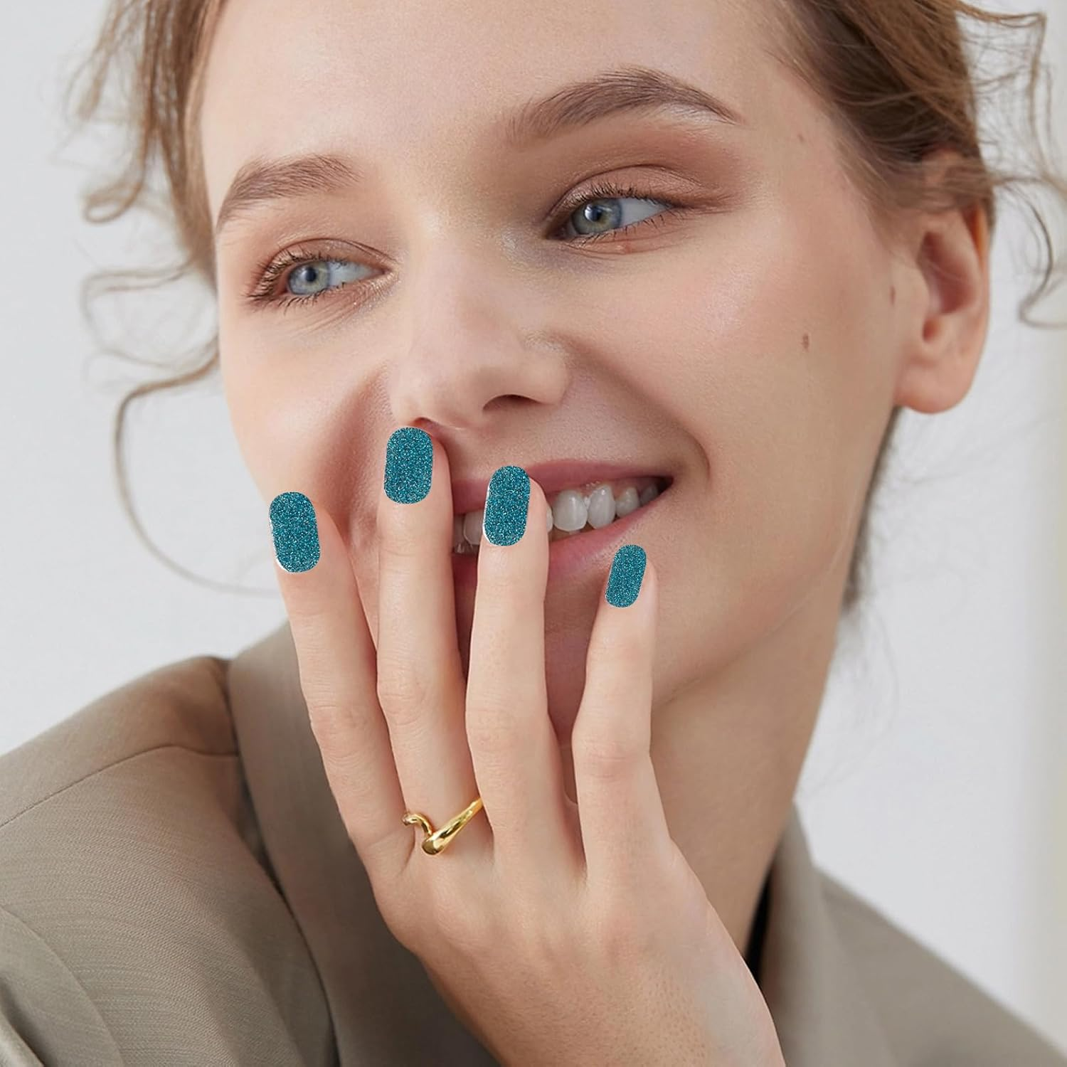 Nail Gel Strips | Gel Nail Stickers - Peel and Stick Stickers, Semi-Cured Strips, Polish Full Wraps