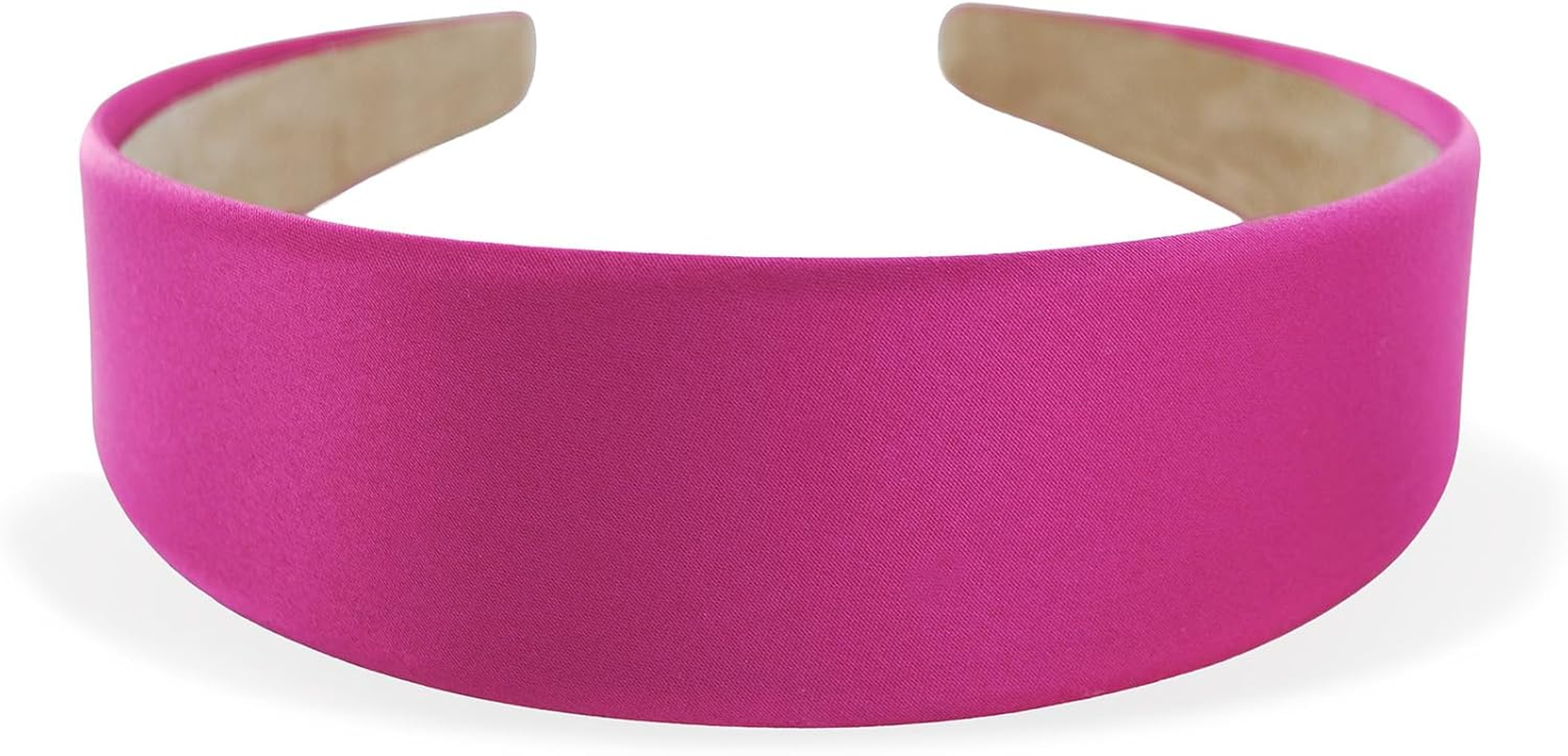 Axy HRK1 Wide Satin Covered Hair Band Vintage Classic Look Hair Band Headband (Earth Orange) - Beige image number 2