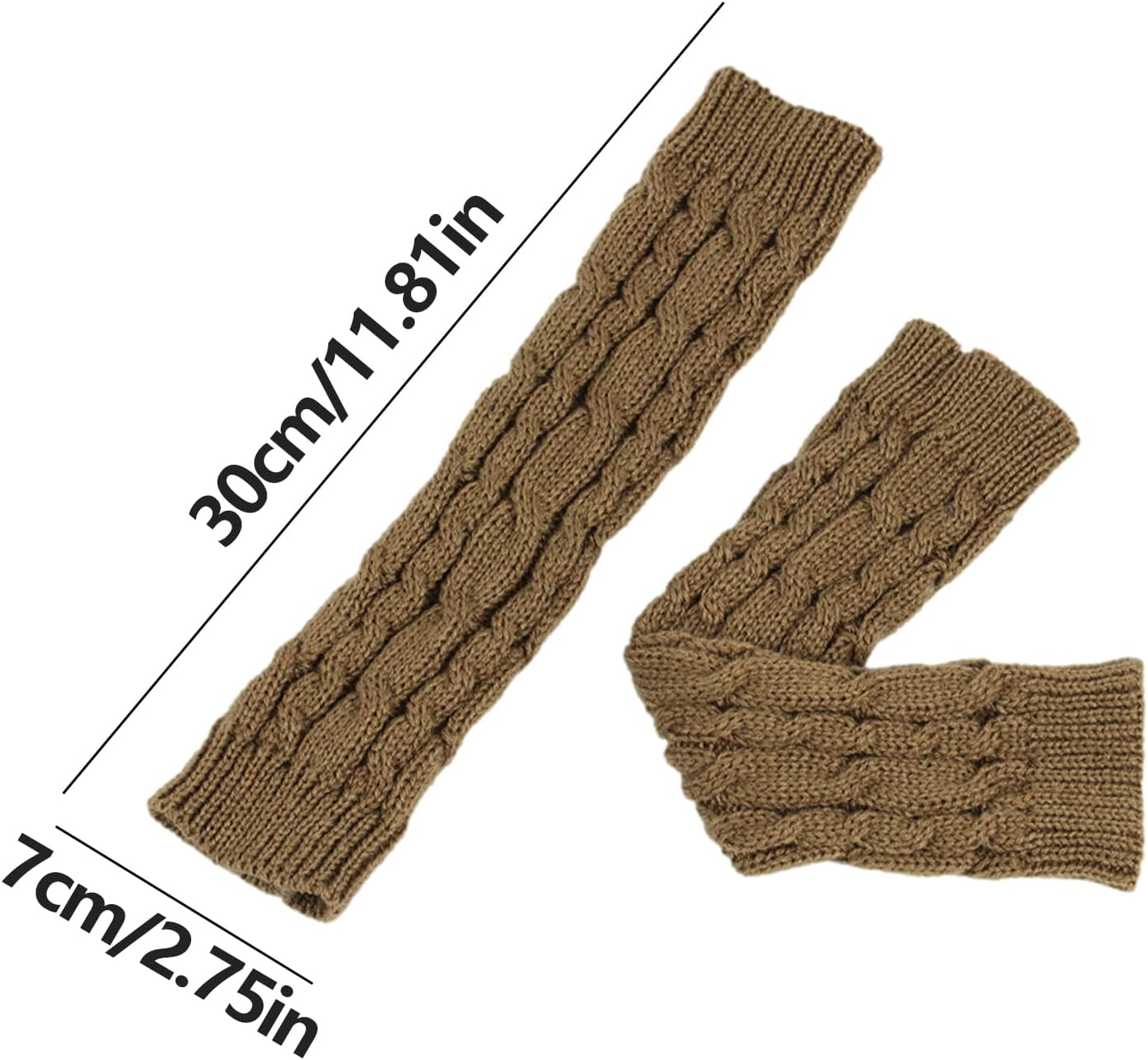 Long Fingerless Gloves - Long Fingerless Gloves Knit Warmer - Soft and Stretchy Half Finger Winter Warm Knitted Arm Warmers for Family, Friends