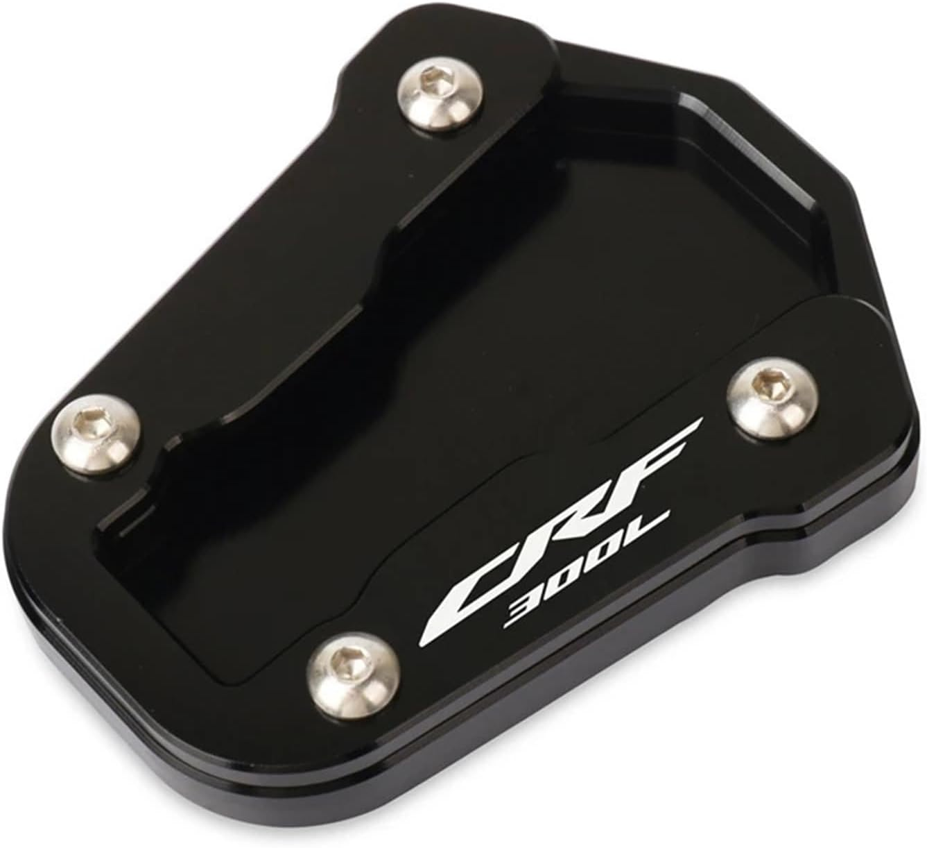 MKDRSRU Fit for CRF300L CRF 300 L CRF 300 Rally 2020 2021-2024 Kickstand Extension Plate Foot Side Stand Enlarger Pad Support Plate(Black-Crf300L)