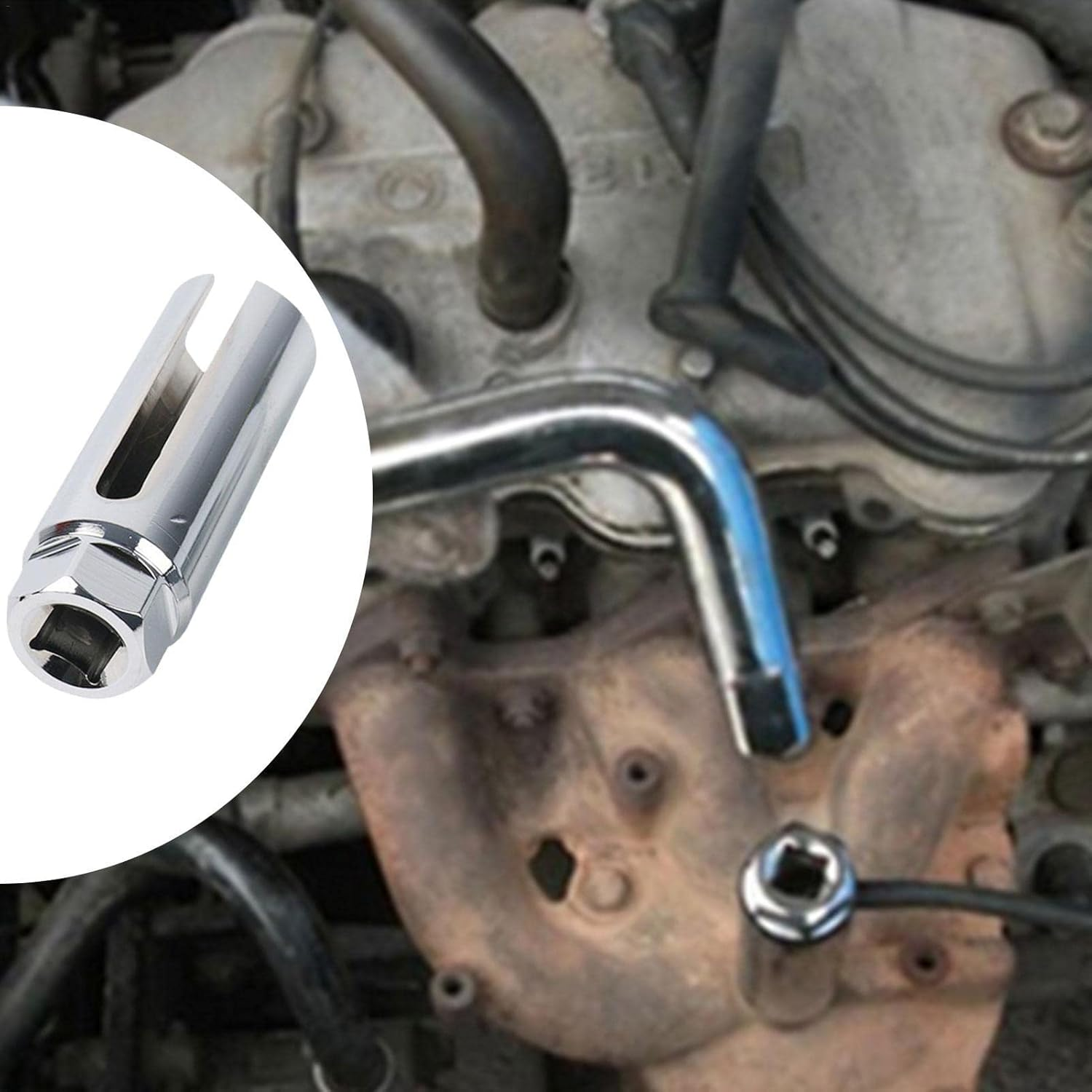 Oxygen Sensor Removal Tool - Powerful Drive Oxygen Sensor Socket - 22Mm Car Sensor Removal Tool for Auto Repairing for a 1/2Inch Drive Ratchet or Breaker - Small Opening image number 4