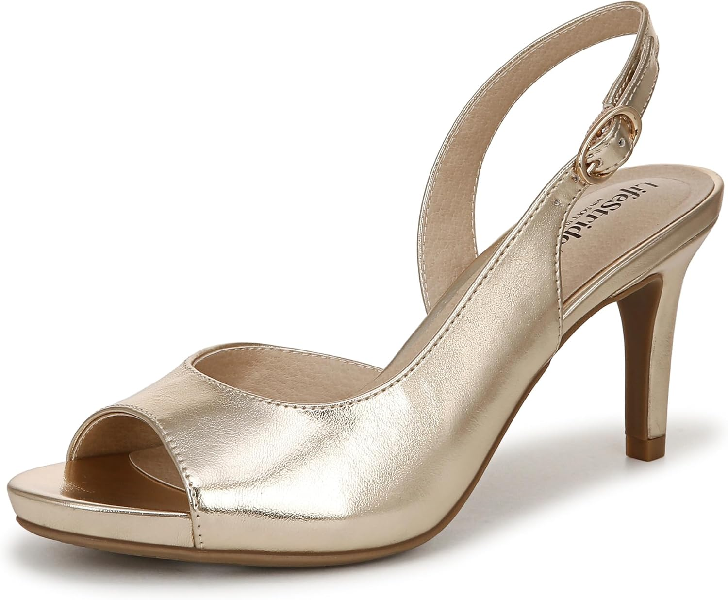 Lifestride Women'S Teller 2 Slingback Peep Toe Pumps