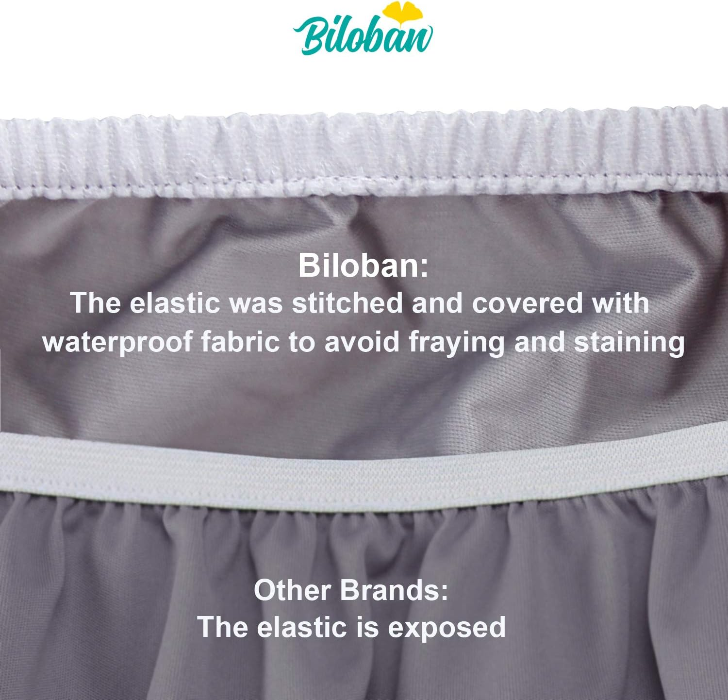 Biloban Reusable Diaper Pail Liner Bags 2 Pack for Ubbi Diaper Pail, Waterproof Larger Capacity & Washable Wet Bag for Dirty Diapers, Cloth Diaper, Laundry and Kitchen Garbage, Grey & White image number 5