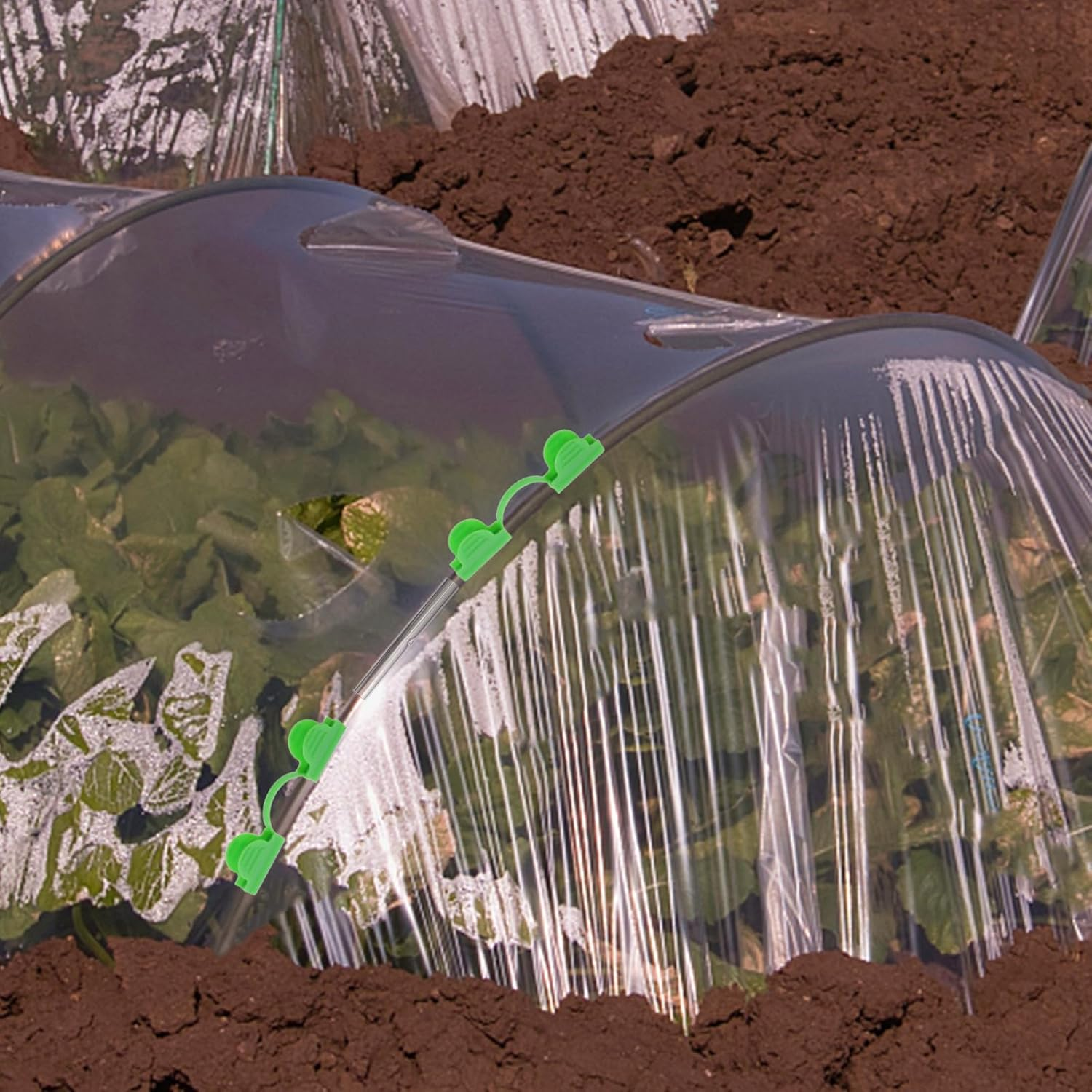 CORHAD 18Pcs Greenhouse Hoop Kit Raised Bed Hoop Frame Garden Cover Support Rods for Vegetables Flowers Plant Protection Gardening Tunnel Accessories image number 4