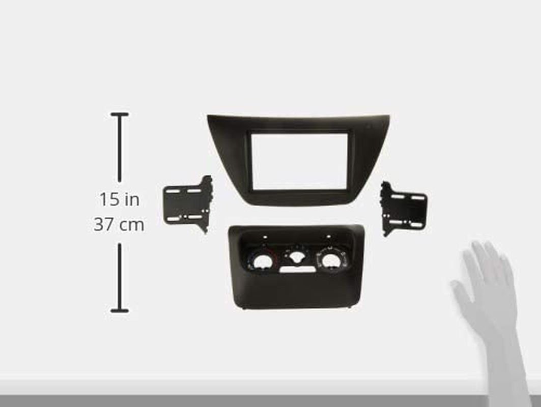 Metra 95-7017B Double DIN Dash Kit for 2002-2007 Mitsubishi Lancer (Matte Black) image number 1