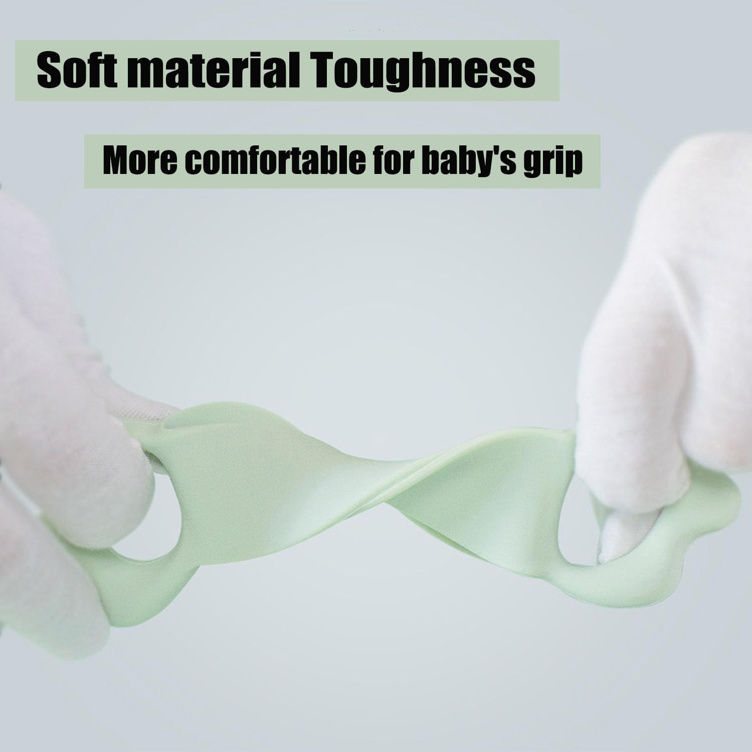 Mtxorvix 3 Pieces Baby Silicone Bottle Handles, Natural Baby Bottle Handle Wide Neck Baby Feeding Handle Easy Carry Handle Lightweight Bottle Handle Small Hand Gripping for Baby Shower (3 Colors)