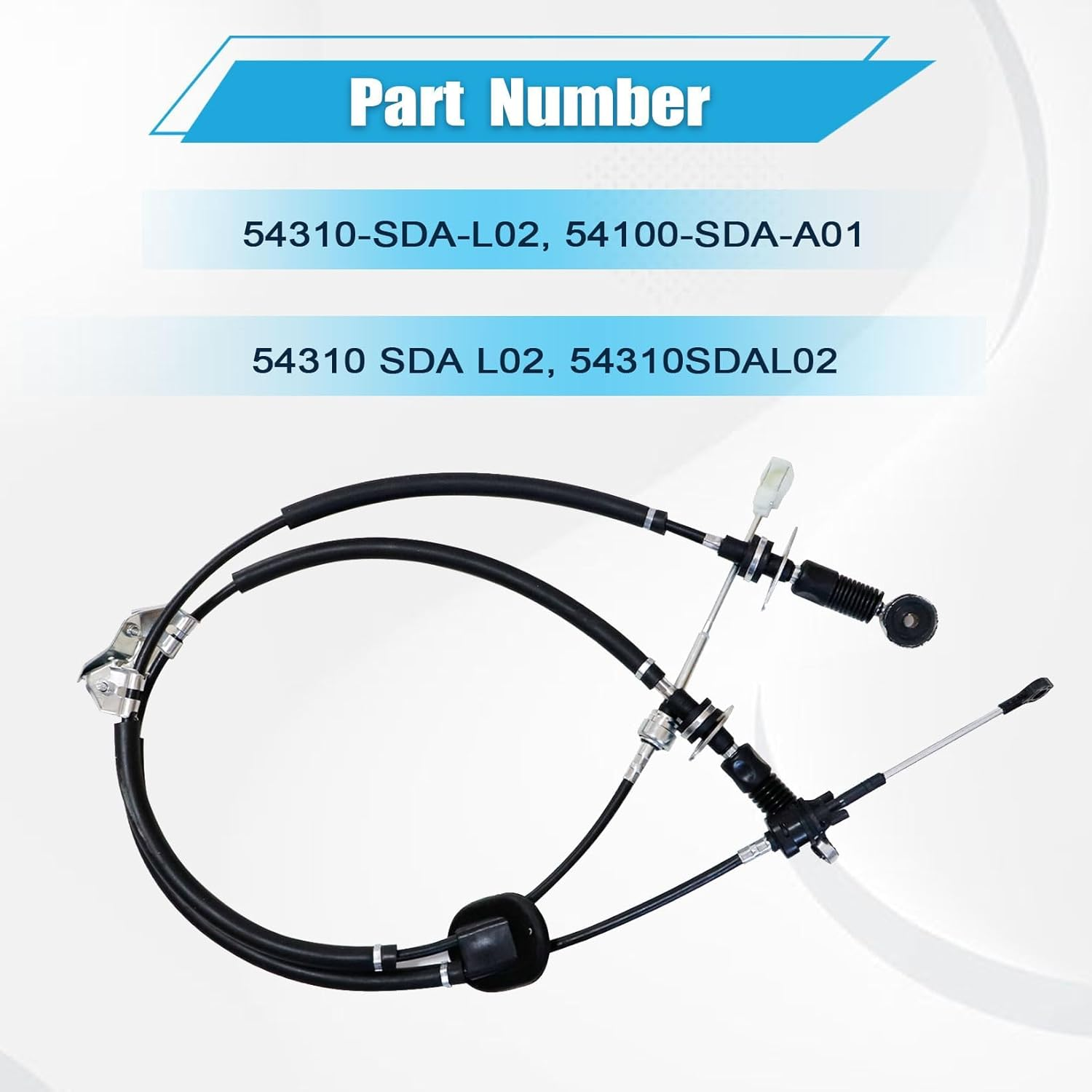 NLQR Transmission Manual Shifter Cables Compatible with Honda Accord 2003-2007 Accord Euro-R 2001-2006 TSX 2004-2008 K24 5 or 6 Speed Transmission # 54100-SDA-A01 54310-SDA-L02