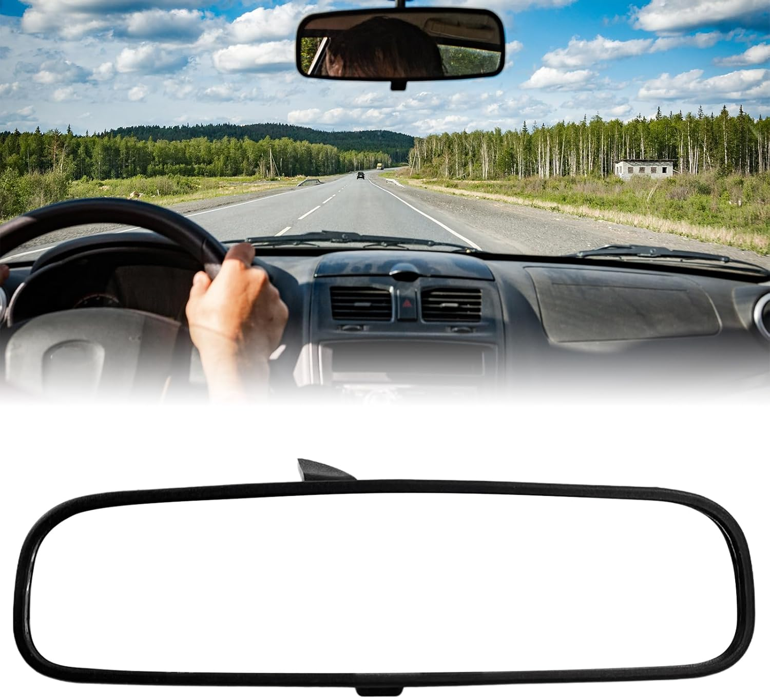 Car Rearview Mirror, Universal Interior Rearview Mirror Thickened Interior Suction Cup Rearview Mirror Assembly for 85101-3X100 image number 4